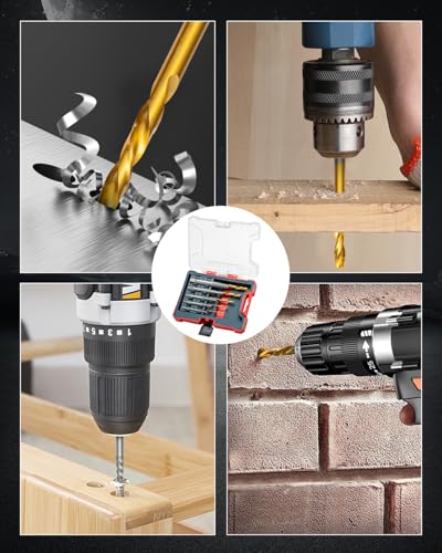 ROTATION 10-Piece HSS & CR-MO Screw Extractor & Left-Hand Drill Bit Set