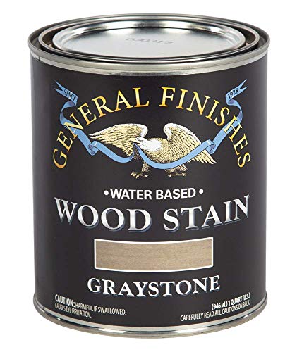General Finishes Water Based Wood Stain, 1 Quart, Graystone - color: Graystone, size: 1 Quart