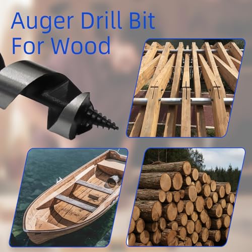 1 Inch x 12 Inch Wood Auger Drill Bit for Tree Stump Drilling - size: 1 Inch