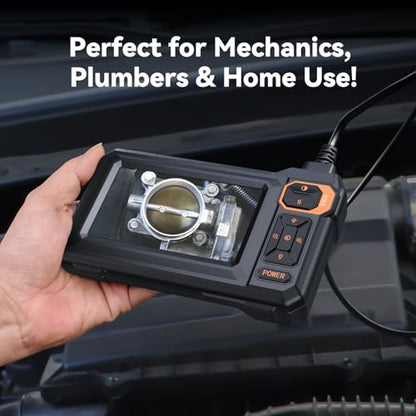 4.3" Endoscope Camera with Light, IP67 Waterproof Inspection Borescope
