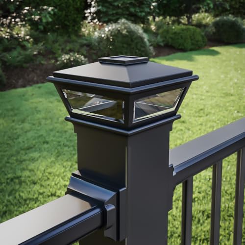 Deckorators Solar Post Cap, Black VersaCap (2-Pack)