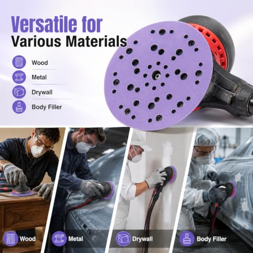 50 Pcs 6 Inch Ceramic Sanding Discs 47-Hole 320 Grit - style: 320