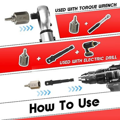 22Pcs Screw Extractor Set Left Hand Drill Bit Set with Hex Adapter - size: 22Pcs