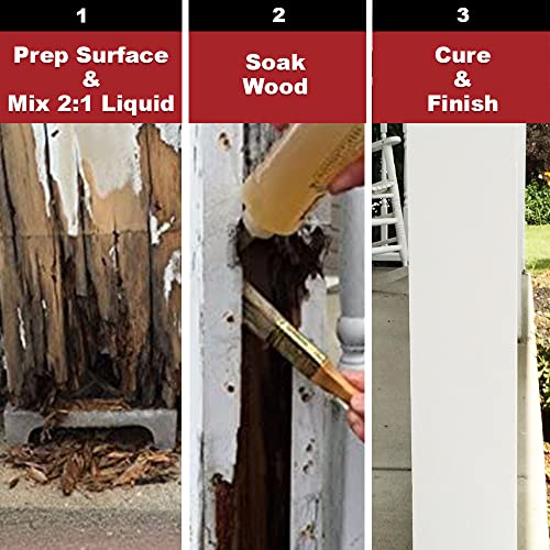 PC Products Wood Repair Epoxy Paste and Wood Hardener Kit, PC-Woody 6 oz and PC-Rot Terminator 3.5 oz, Tan, 6 oz Woody & 3.5 oz Rot Terminator Kit (03060) - size: 6 oz Woody & 3.5 oz Rot Terminator Kit