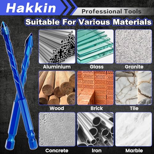 16PCS Serrated Eccentric Masonry Drill Bit Set with PH2 Bits, 1/4” to 9/16” - size: A.1/4” to 9/16”
