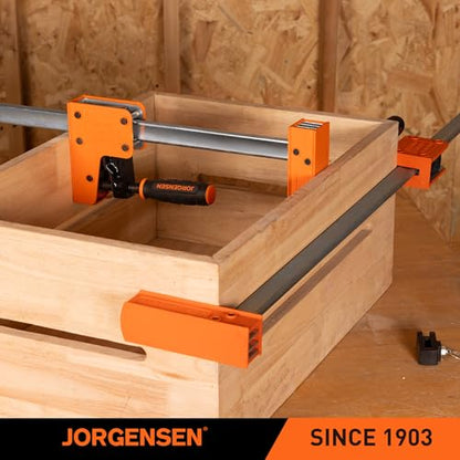 JORGENSEN 48-inch Bar Clamps, 90°Cabinet Master Parallel Jaw Bar Clamp Set, 2-pack - size: 48 Inch