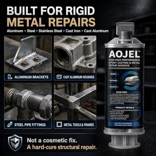 S300 Structural Metal Epoxy for Aluminum & Steel, Cold Weld, 1.69 oz