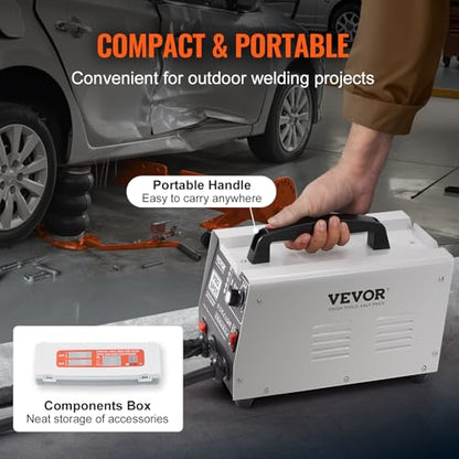 VEVOR Stud Welder Dent Repair Kit, 110V Auto Body Spot Welding Dent Puller Machine with 7 Welding Modes & Adjustable Power, 1.8KW Spot Welder Dent Removal Tool for Car, Truck Dent Repair - style: Manual Welding
