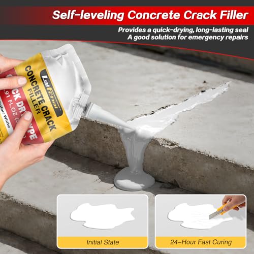 Concrete Crack Filler, Cement Crack Filler, Fast-Drying Crack Filler, Self-Leveling Caulking Sealan Effectively Repairs Cracks in Driveways, Sidewalks, Patios, and Window Sills (5 Pack - 5.5LB) - style: 5 Pack - 5.5LB