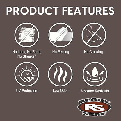 Ready Seal Exterior Wood Stain & Sealer, Mission Brown, 5 Gallon - color: Mission Brown, size: 5 Gallon