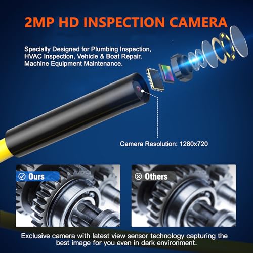 BlueFire 33FT Wireless Endoscope Camera, 2MP HD Borescope, IP67