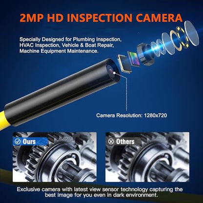 BlueFire 33FT Wireless Endoscope Camera, 2MP HD Borescope, IP67