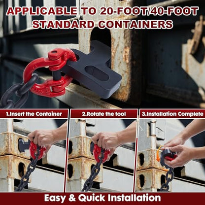 G80 Shipping Container Loading Chain 1/2" x 5', for 20ft/ 40ft
