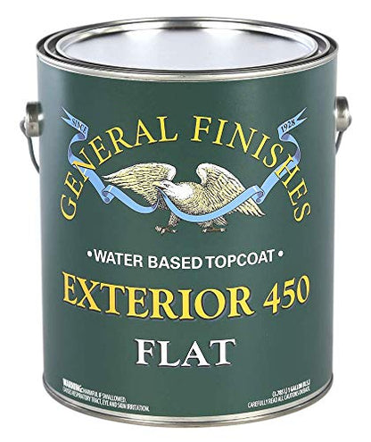 General Finishes Exterior 450 Water Based Topcoat, 1 Gallon, Flat - color: Flat, size: 1 Gallon