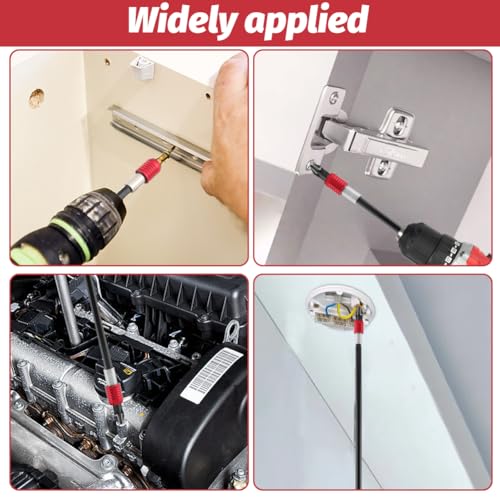 Impact Driver Bit Extension Set, 1/4 in Hex Magnetic Bit Holder, 4 Pc