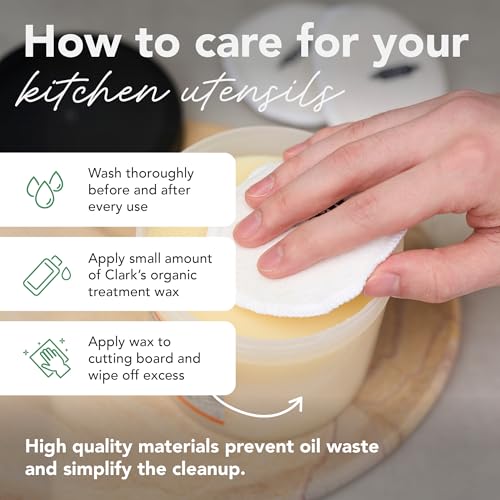 CLARK'S 3.5 Inch Cutting Board Oil & Wax Applicator, Buffing Pads - 3 Pack