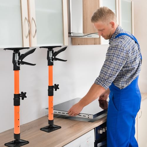 Adjustable Support Pole - Cabinet Jack, Drywall Lift, 16.2-31.9 Inch Adjustable Height, Supports up to 154lbs, 3rd Hand,Cabinet Jacks for Installing cabinets,Ceiling, Cargo Bars - size: 16.2"-31.9" 2PC