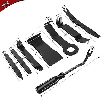 Nilight 8PCS Auto Trim Removal Tool Kit No-Scratch - color: Black, size: 8Pcs