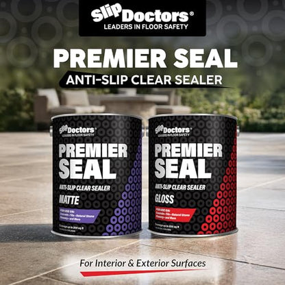 Premier Seal Non-Slip Concrete & Paver Sealer – Clear Anti-Slip Sealant for Pool Decks, Driveways & Garages - Matte Finish (1)