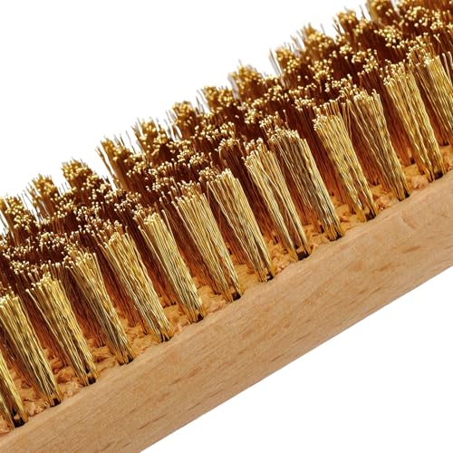 MAXMAN Brass Brush 3Pcs, 8 Rows 20 Bristles, 10"Soft Brass for Rust Cleaner - style: 8 rows 20 bristles 3PCS