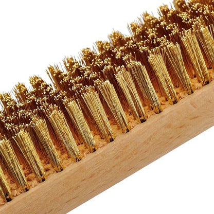 MAXMAN Brass Brush 3Pcs, 8 Rows 20 Bristles, 10"Soft Brass for Rust Cleaner - style: 8 rows 20 bristles 3PCS