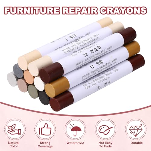 20 Pcs Wood Filler Sticks Furniture Repair Kit Light Color Series - color: Light Color Series