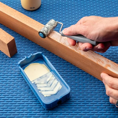 Rockler Mini Glue Roller with Silicone Tray, 2'' Wood Glue Applicator Tool