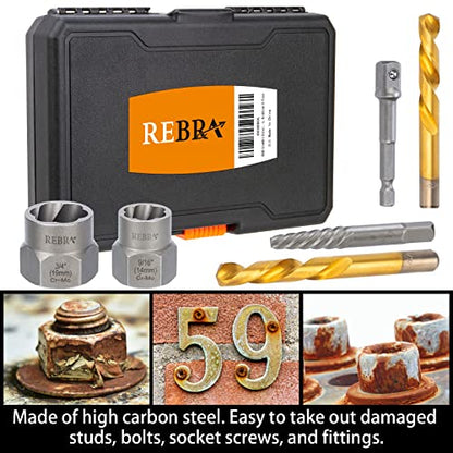 Screw Extractor Set, 37# Cr-Mo & 6542 HSS Steel Cobalt Left-Hand Drill Bit, Easy Out Broken Bolt Remover Reverse, Ez Out Stripped, Rounded-Off, Damaged Bolts, Screws&Studs Removal Tool (31-Pieces)