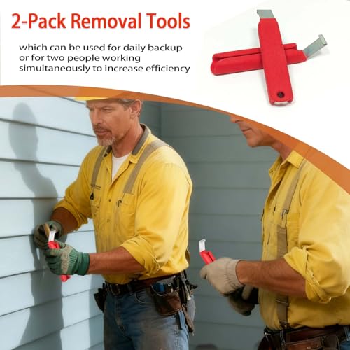 Vinyl Siding Removal Tool with Extra Long Non-Slip Handle 2 Pack
