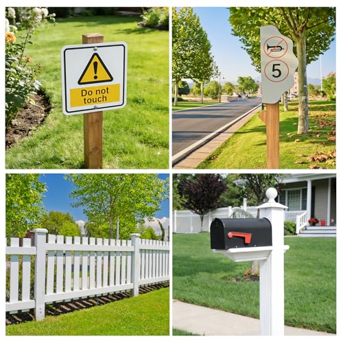 No Dig Ground Screw Anchor for 4x4 Post, Heavy Duty 304 Stainless Steel Fence Post Anchor with Removable Auger, Post Holder for Mailbox, Signs, Fence, Deck Support (4PCS) - size: 4PCS