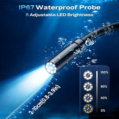 Endoscope Camera with Light, Handheld Borescope, 2.8" IPS Inspection Camera - size: 2.8" Handheld Borescope-ES07