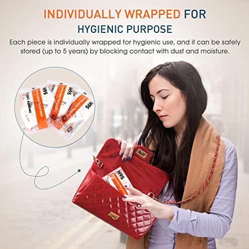 N95 Mask NIOSH Approved 100-Pack, Particulate Respirator N95 Face Masks Universal Fit - Individually Wrapped - color: White - 100 Pack