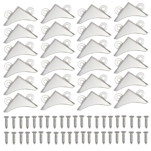24 Pack Picture Frame Corner Brackets, 30.3 x 5.5 mm, Silver