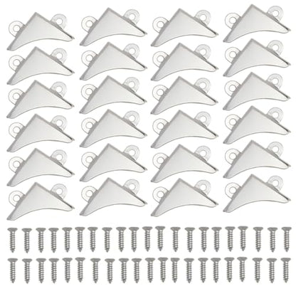 24 Pack Picture Frame Corner Brackets, 30.3 x 5.5 mm, Silver
