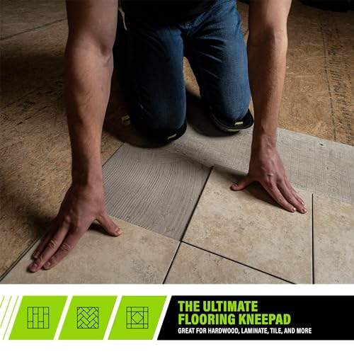 AWP Gel Pro Flooring Knee Pads with Dual-Layer Gel and Foam Padding - style: Gel/Round