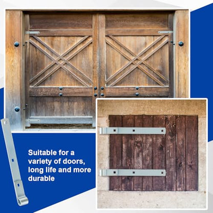 Yaocom 4 Pack 12" Zinc Strap Hinge Heavy Duty for Gate, Barn,Shed, Silver - color: Silver, size: 12 Inch