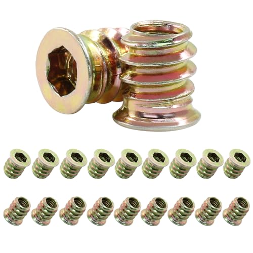 Jiozermi Threaded Insert Nuts M6x13mm, 20 Pcs - size: M6x13mm