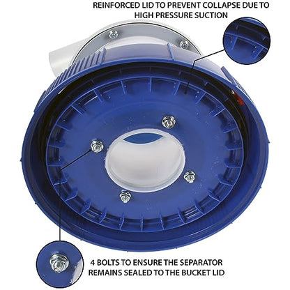 Assembled Quick Click Dust Separator with 5 Gallon Locking Collection Bin - style: w/ 5 Gallon Bin