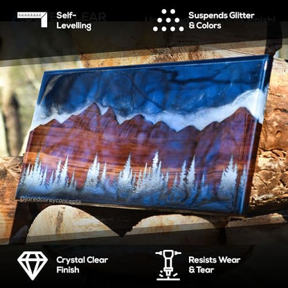 Superclear Table Top Epoxy Resin 16 oz Kit, Crystal Clear 1:1 Coating - size: 1 Pint Kit