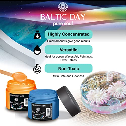 10 Pigment Pastes for Epoxy Resin Jars Set - Pigment Paste - Opaque Resin Pigment - Epoxy Resin Dye Paste - Resin Paste Pigment - Epoxy Resin Color Pigment Paste - Mica Powder Paste - Nr1 Set - color: 10 Jars - Nr1