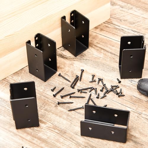 Blulu 30 Pcs 2"x4" Concealed Joist Hangers with Screws, 2"x4" Brackets - size: 2 x 4 Inches
