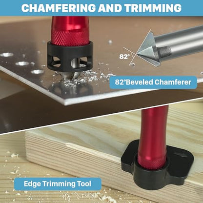 KEENTECH 10-in-1 Countersink Drill Bit Set with A Screwdriver Bit - style: Countersink Bits with Ph Bit