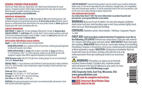 General Finishes Stain Blocking Primer, 1 Gallon - size: 128 Fl Oz (Pack of 1)