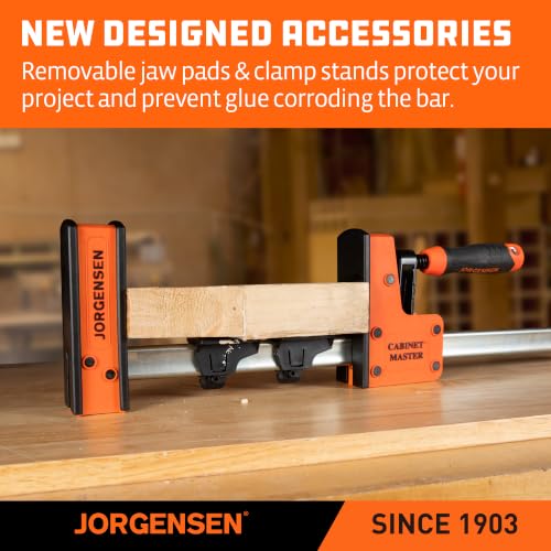 JORGENSEN 60-Inch Parallel Bar Clamps, 2-Pack Cabinet Master Bar Clamps - size: 60 Inch