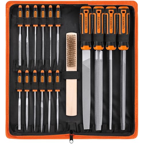 REXBETI 25Pcs Metal File Set, Tool Sharpening, Woodworking, Finishing File - style: 25PCS
