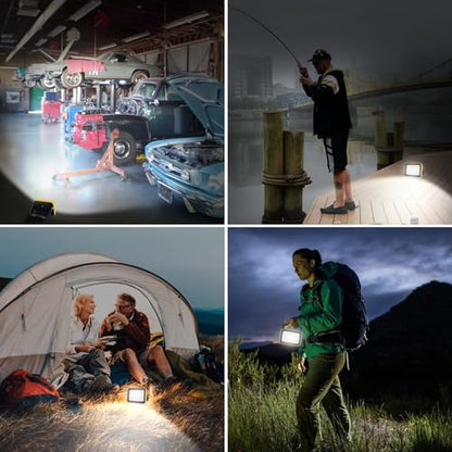 Portable LED Work Light with USB Charging, 5 Brightness Modes, Red Light Function, 4-Pack, Yellow and Black - size: SMD-4Pack