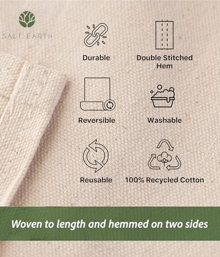 2Pk Recycled Cotton All Purpose Canvas Tarp Cover Painter Drop Cloth-6x9ft