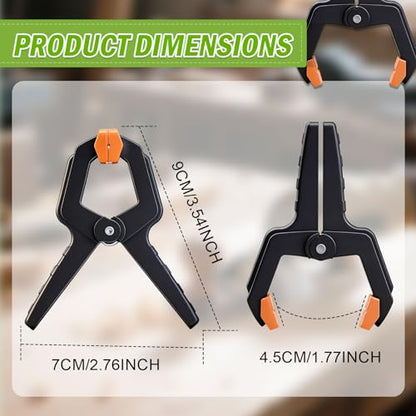 36 Pack Spring Clamps Heavy Duty - 3.5 Inch Wood Clamps for Woodworking, Spring Clips Clamp for Crafts,Photography Backdrop, Balloon Arch and More with Non-Slip Handles and Adjustable Jaw Pads,Orange - size: Orange-36 Pack
