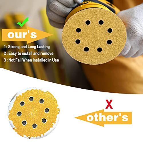 100PCS 5 Inch Sanding Discs 600 Grit Random Orbit Sander Sandpaper - style: Advanced Aluminum Oxide