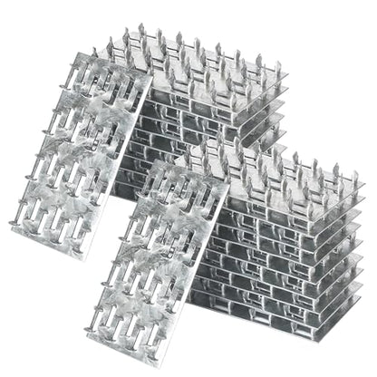 60 Pack 4x2 inch Truss Mending Plate Compatible with 8mm Nail Teeth - size: 4x2 inch